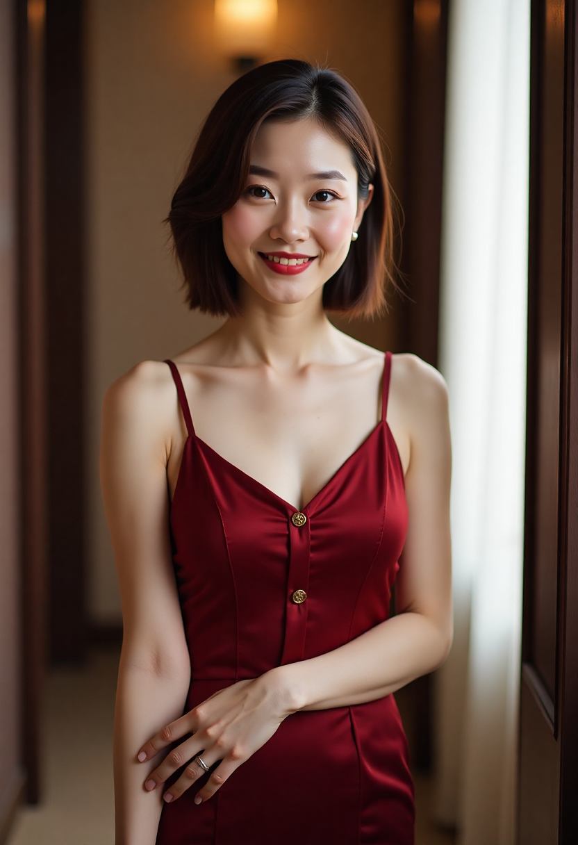 演员许知微阅读剧本的幕后照片